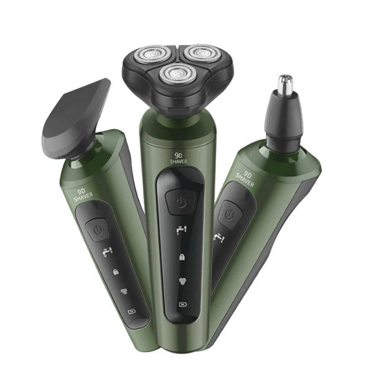 JMT-780874 4-in-1 Waterproof USB Rechargeable Rotary Electric Shaver and Beard Trimmer for Men