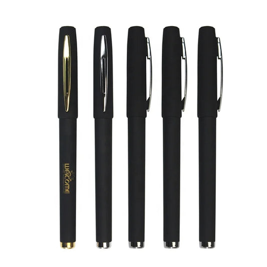 JMT-986826 Sleek Black Gel Pens Set with Matt Frosted Finish for Custom Logo Printing
