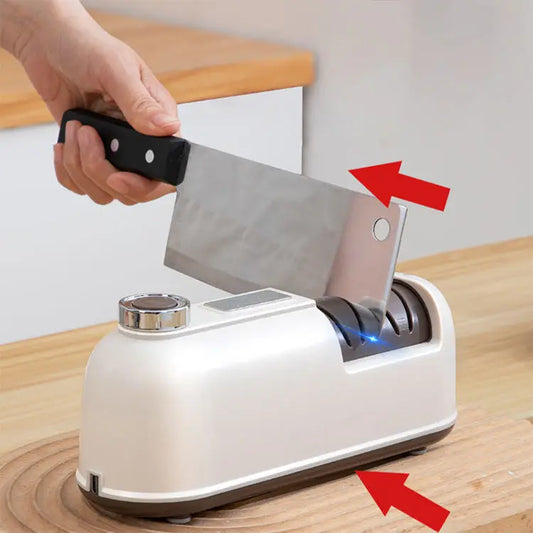 JMT-170122 2-Stage Electric Knife Sharpener for Quick Kitchen Knife Maintenance and Household Use