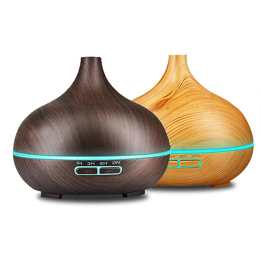 JMT-610186 500ml Remote Control Aromatherapy Essential Oil Diffuser with Air Humidifier and Electric Wooden Design