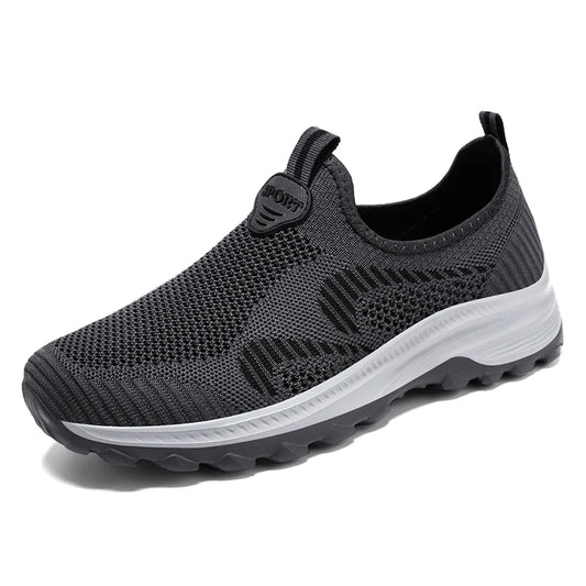 JMT-060874 B-YD17 Men's Recreational Sports Running Shoes Knitted Mesh Surface Refreshing Breathable Sole Soft Non-slip Stock
