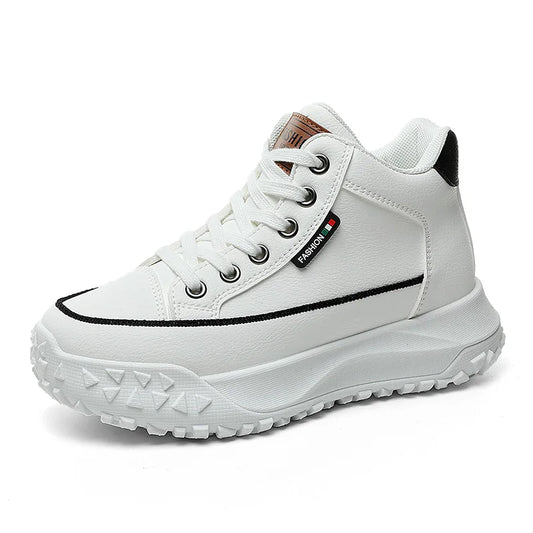 JMT-737802 Y5B08 New Simple Autumn Mid Top Fashion Versatile Elevated Thick Sole Sports Casual Anti slip Breathable Board Shoes