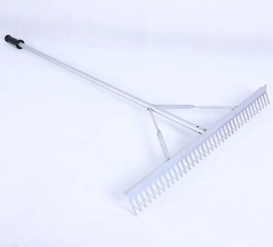 JMT-016906 36'' Aluminium Landscape Rake with 69'' Lightweight Handle for Lawn Care and Beach Use