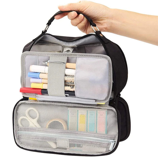 JMT-265098 Custom Multi-Compartment Office Pen Organizer and Pencil Case for School Use