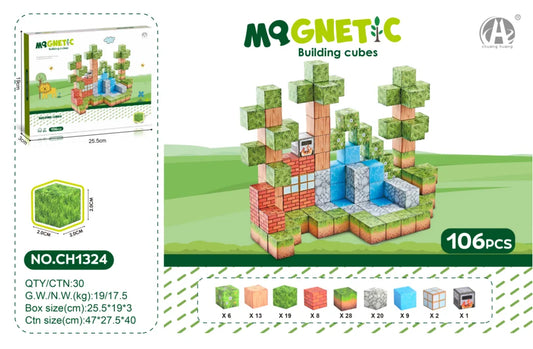JMT-252234 106-Piece Magnetic Building Blocks Construction Set for Creative Learning