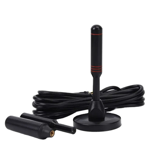 JMT-990730 Indoor 75Ohm TV Antenna with Amplifier for ATSC DVB-T DVB-T2 ISDB-T - Flat Design, VHF/UHF Receiver, 3m Cable