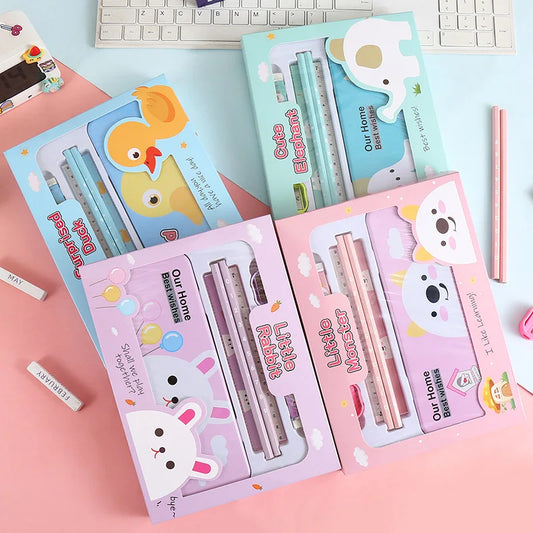 JMT-603146 Children's Back to School Stationery Set with Pencil, Ruler and Eraser