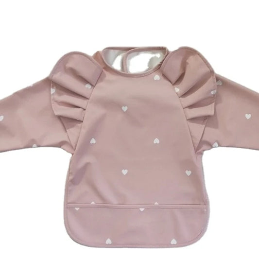 JMT-692682 Hot Selling Waterproof Baby Bibs Children's Smocked Clothing With Pocket Play Lace Baby Bibs