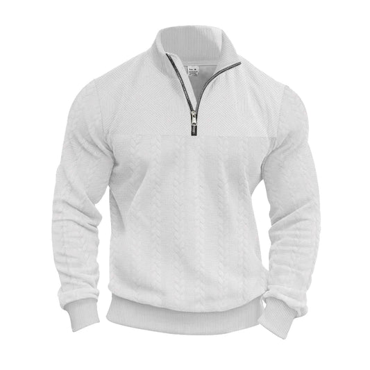 JMT-575434 Men's Knitted Pullover Half-zip Stand-up Collar Custom Solid Color Sweater Knitted Jacquard Bottoming Shirt Men's New Sweater