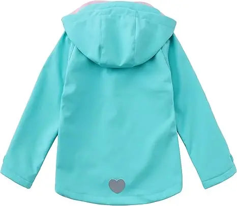 JMT-896202 Customizable Color Softshell Jacket for Girls Preppy Style with O-Neck for Winter Button Decoration