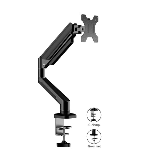 JMT-274954 Single Desktop Monitor Arm for 10 to 32 Inch Screens with Tilt and Swivel Functions, Wall Mounted, Max VESA 100x100mm