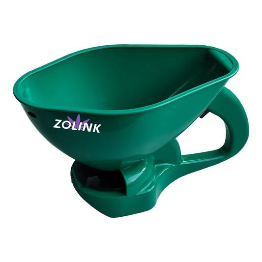 JMT-360394 Handheld 1.5L Seed and Fertilizer Spreader for Efficient Lawn and Garden Care