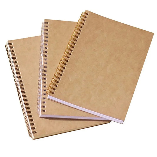 JMT-157258 Customisable A4/A5 Spiral Bound Hardcover Journal with Kraft Paper for School and Business Use