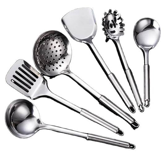 JMT-148234 Stainless Steel 10-Piece Cooking Utensil Set with Ladle, Spoon, and Fork