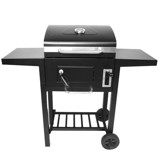 JMT-776010 Portable 3-in-1 Charcoal BBQ Grill with Double Deck Smoker for Outdoor Cooking and Camping
