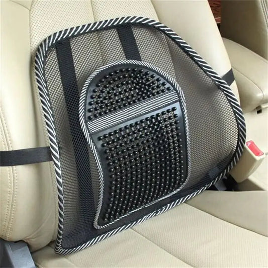 JMT-030410 Mesh Lumbar Support Cushion for Car Seats and Outdoor Chairs, Polyester Back Rest for Comfortable Driving
