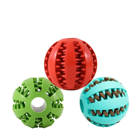 JMT-627082 Custom Funny Rubber Dog Ball Toy with Crinkle and Squeaker Inside
