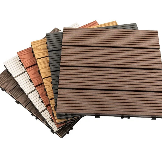 JMT-435978 Waterproof Wood Plastic Composite DIY Decking Tiles - Non-slip Outdoor Flooring Solution