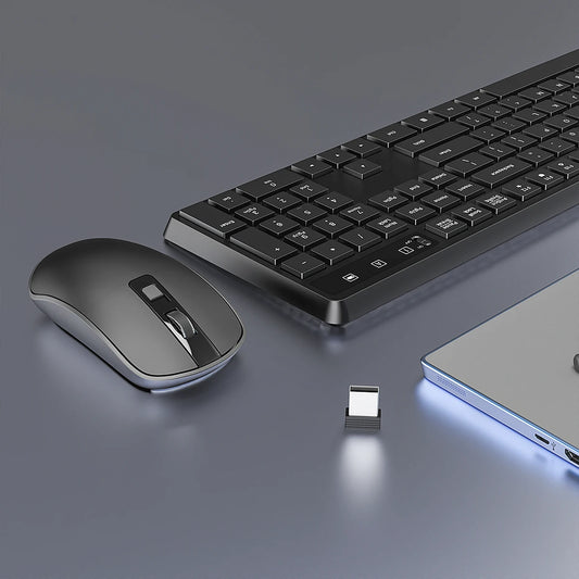 JMT-202826 Wireless Multimedia Keyboard and Mouse Combo with 104 Keys for PC and Laptop