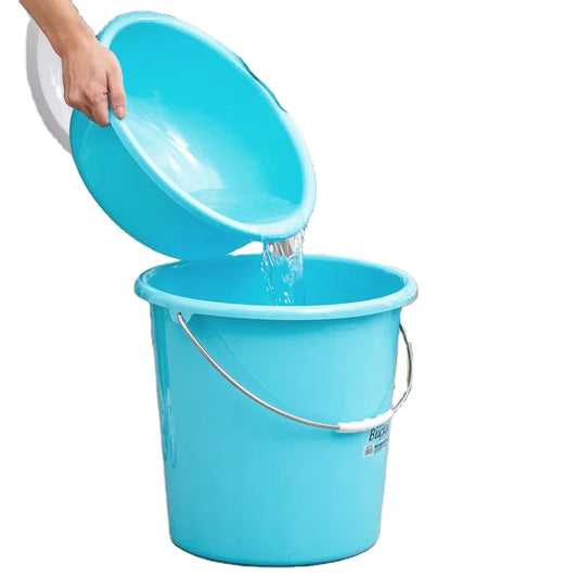JMT-305866 Round PP Plastic Bucket with Lid for Bathroom and Washroom Use