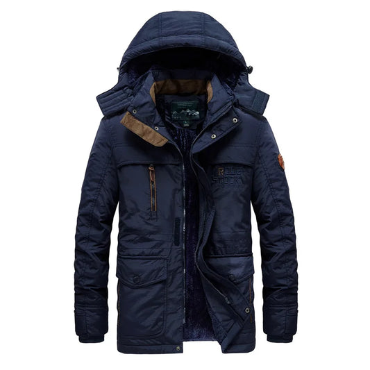 JMT-448970 Winter Cotton Clothing Mens Thick Plus Size Jacket Outdoor Mountaineering Cotton Jacket Detachable Hat Cotton Jacket Men's Coats