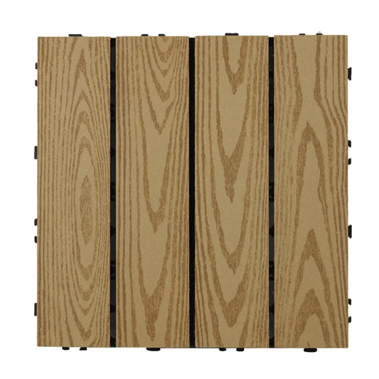 JMT-502666 DIY Interlocking WPC Decking Tiles for Garden and Outdoor Flooring