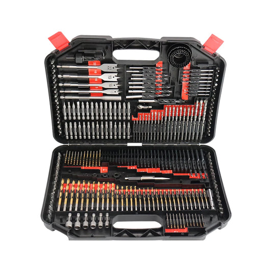 JMT-079306 246-Piece Metric HSS Twist Drill Bit Set for Wood, Metal, Cement and Screw Driving in Carry Case