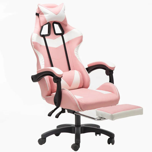 JMT-206666 Ergonomic Gaming Chair with Footrest - Stylish Leather Design for Comfort in Office and Gaming