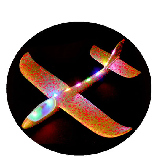 JMT-123146 EVA Foam Glider with LED Lights - Hand Launch Outdoor Flying Toy