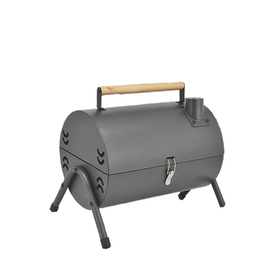 JMT-728586 Portable Folding BBQ Grill for Outdoor Cooking - Practical Black Design