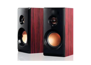 JMT-775818 Wooden 2.0 Hi-Fi Computer Speakers with USB Communication and DC Power Source