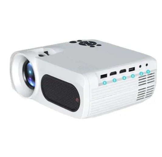 JMT-064330 8K 3D Android Smart Portable LED DLP Projector for Home Theatre, Compatible with Smartphone, Tablet, and PC