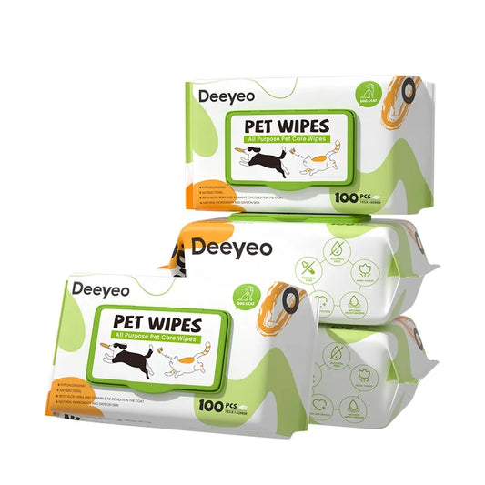 JMT-988682 Organic Biodegradable Pet Wipes for Dogs and Cats – 100 Unscented Wet Wipes
