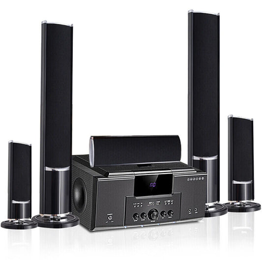 JMT-920074 5.1 Channel Home Theatre Speaker System with Powerful Subwoofer and Remote Control