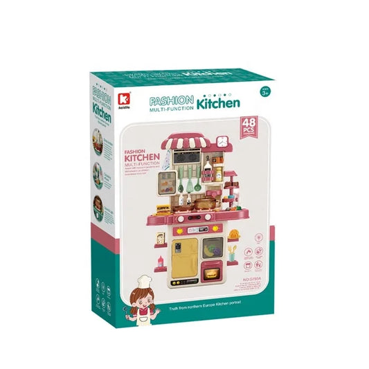 JMT-583562 Children's 70CM Pretend Play Cooking Toy Set - Simulation Kitchen Tableware and Spray Accessories