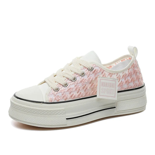 JMT-262090 XK901New Mesh Breathable Board Shoes for Women Summer Fashion Thick Sole Elevated Shoes Versatile Anti slip Sports Shoes