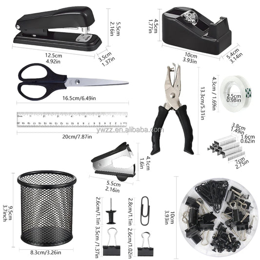 JMT-455114 10-in-1 Desktop Organizer Stationery Set for Office, Bedroom, or School – Available in Pink, Purple, and Black