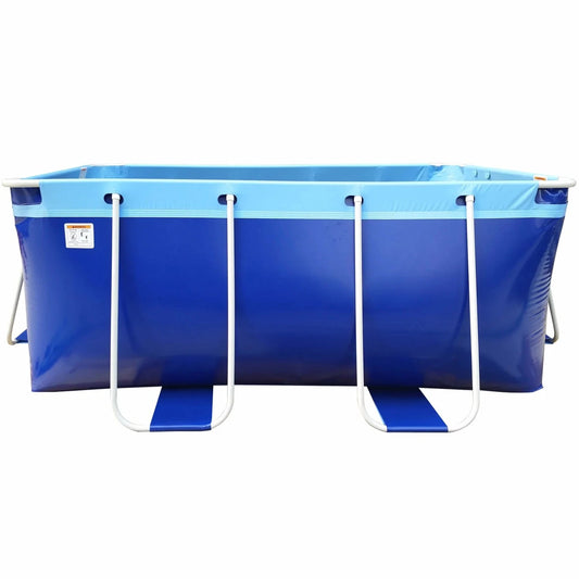 JMT-092618 Rectangular Inflatable Steel Frame Above Ground Swimming Pool for Outdoor Fun