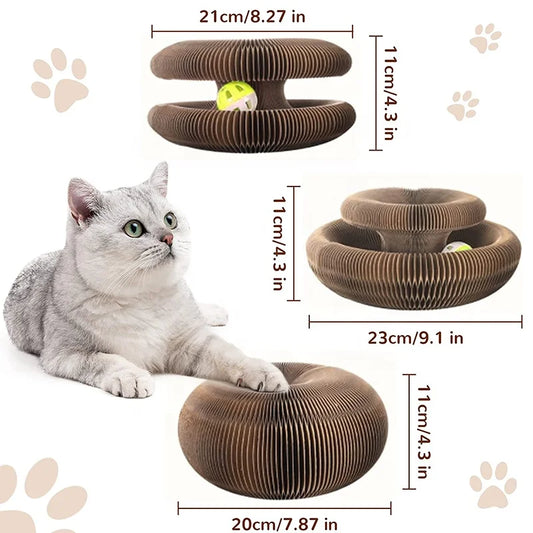 JMT-188426 Interactive Corrugated Cardboard Cat Scratching Board for Engaging Play and Claw Maintenance