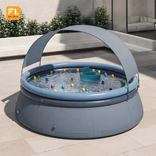 JMT-027082 Large 360x183cm Inflatable Swimming Pool for Kids and Adults with Sun Protection Feature