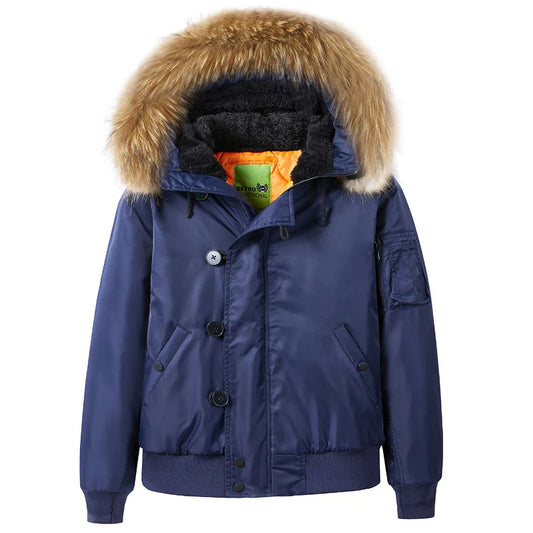 JMT-219594 Men's Flying Cotton Jacket Plus Size Sporty Workwear With Hood Collar Thick Baseball Zipper Winter Clothing Men's Coats