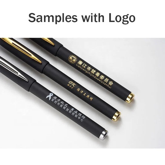 JMT-986826 Sleek Black Gel Pens Set with Matt Frosted Finish for Custom Logo Printing