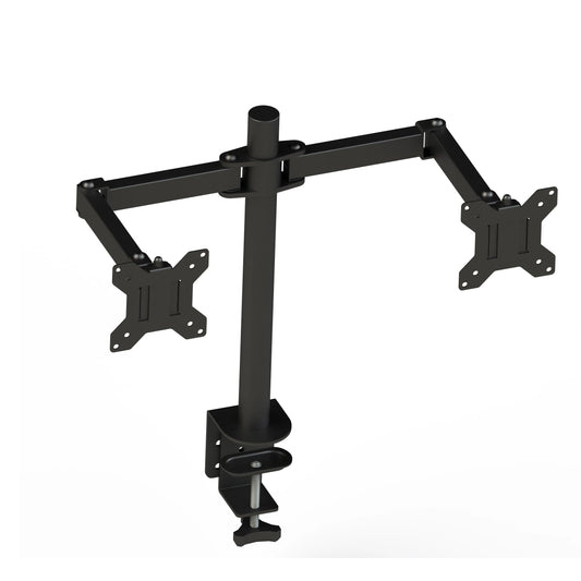 JMT-060234 Dual Adjustable Monitor Mount Stand for 14" to 27" Screens, 360° Rotation & 90° Tilt, VESA Compatible