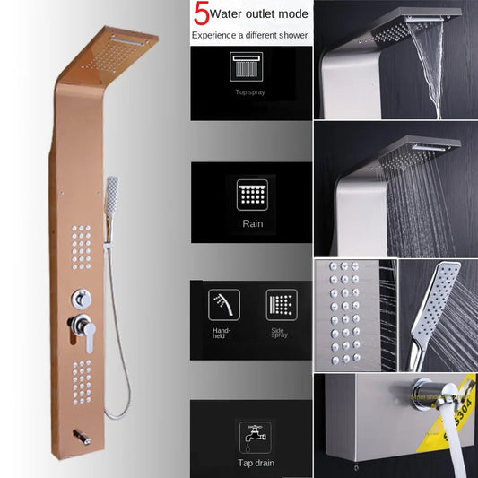 JMT-826378 304 Stainless Steel Multifunctional Shower Head with Soft Spray Pattern