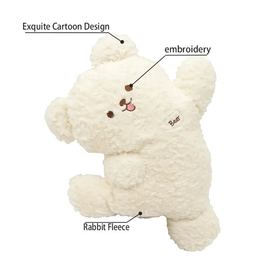 JMT-638410 Tsubomi Cartoon Bear Plush Toy Hugging Pillow - Unisex Stuffed Doll, 55cm Long Plush Filling