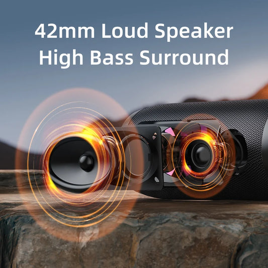 JMT-200970 50W Wireless Outdoor Speaker with Deep Bass, IPX6 Waterproof Rating, Portable Party Speaker for Camping