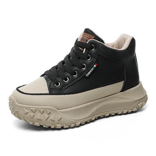 JMT-737802 Y5B08 New Simple Autumn Mid Top Fashion Versatile Elevated Thick Sole Sports Casual Anti slip Breathable Board Shoes