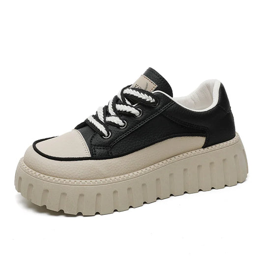 JMT-360394 XQ5858 New Women's Loafers Solid Color Sports Casual Shoes for Summer Breathable Increase Thick Sole Versatile Board Shoes for