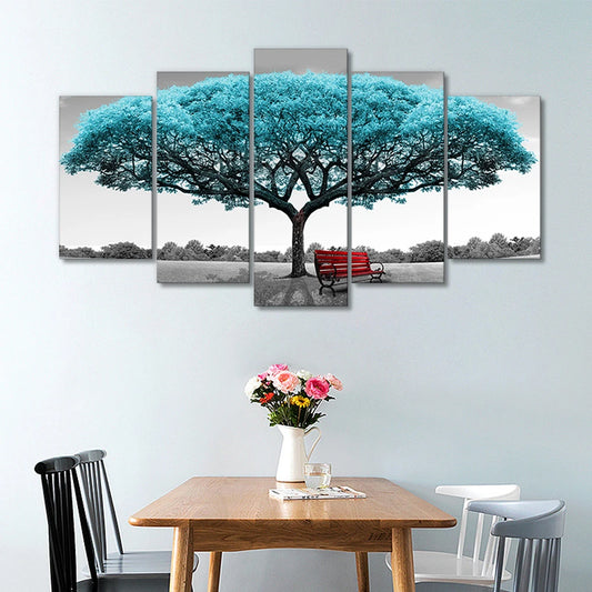 JMT-729162 Modern 5-Piece Canvas Artwork of Trees for Contemporary Home Decor