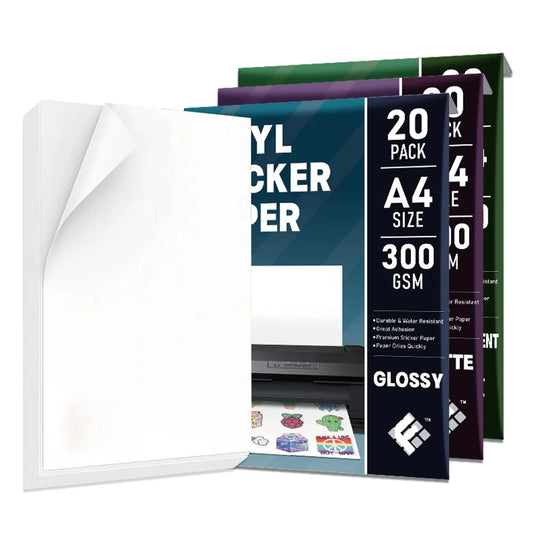 JMT-780298 Custom Printable Matte A4 and Glossy A3 Waterproof Inkjet Vinyl Sticker Paper